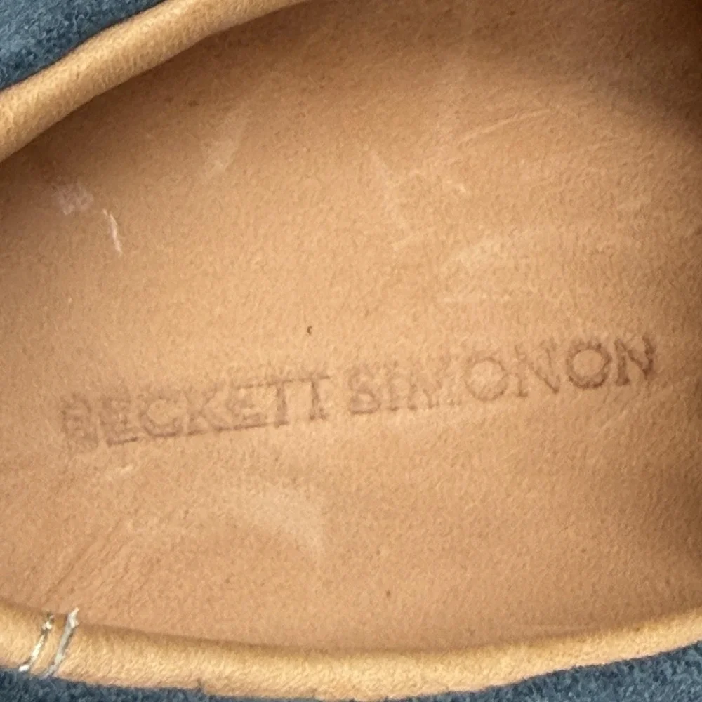 Beckett Simonon Reid Shoes Mens Size 8.5 Blue‎ Suede Low Top Casual Sneakers
